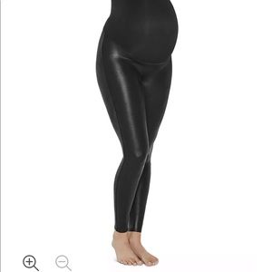 SPANX Maternity Faux Leather Leggings